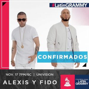 Lee más sobre el artículo Alexis y Fido se presentarán por primera vez en los Latin Grammy