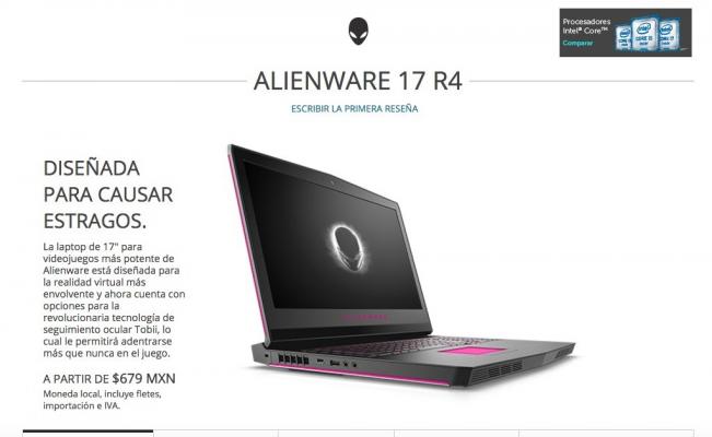 En este momento estás viendo Dell ofreció laptops Alienware a $679 pesos por error