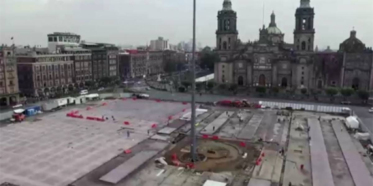 En este momento estás viendo La plancha del Zócalo estará lista antes de los festejos patrios