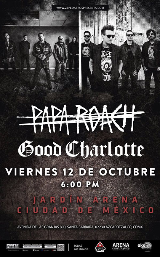 En este momento estás viendo El concierto Noventero que querrás (re)vivir: Papa Roach y Good Charlotte.