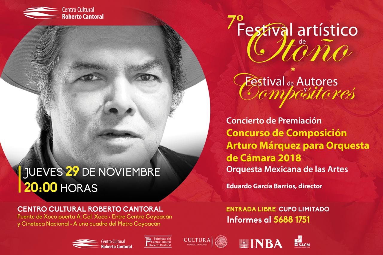 En este momento estás viendo Concurso de composición Arturo Marquez para Orquesta de cámara 2018